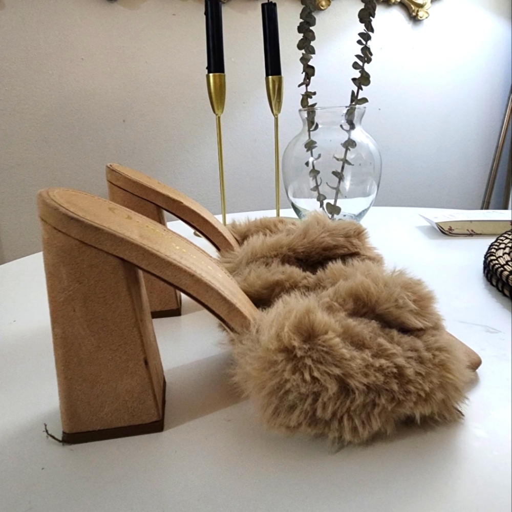 Furry Mule Sandal
